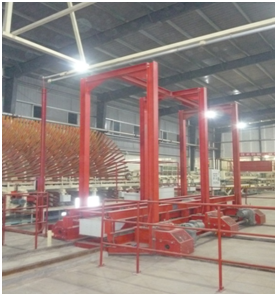 2013年10月我司第一套中間倉儲全套設備在廣西豐林木業集團股份有限公司已投產驗收